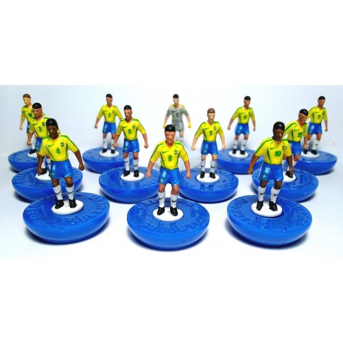 Subbuteo Andrew Table Soccer Brazil 2002 World Cup on classic Hasbro bases